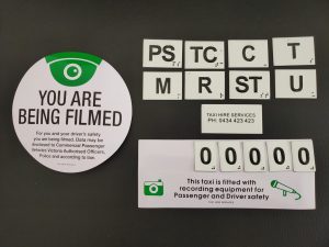 TAXI ACCESSORIES AND DECALS
